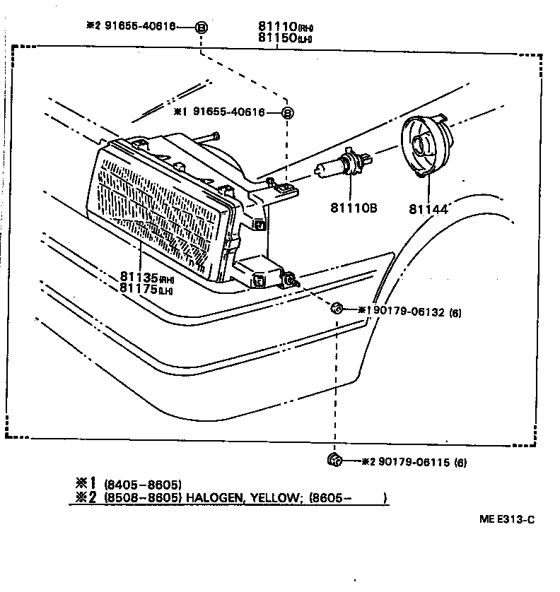 81175-20810 UNIT ASSY, HEADLAMP, LH product image