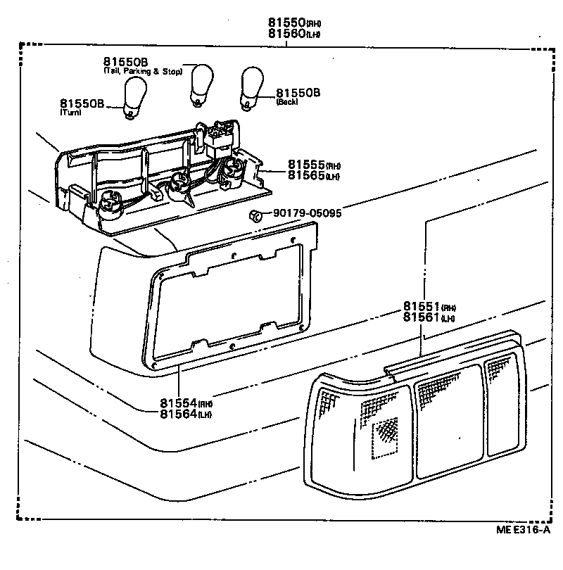 81550-80211 LAMP ASSY, REAR COMBINATION, RH product image
