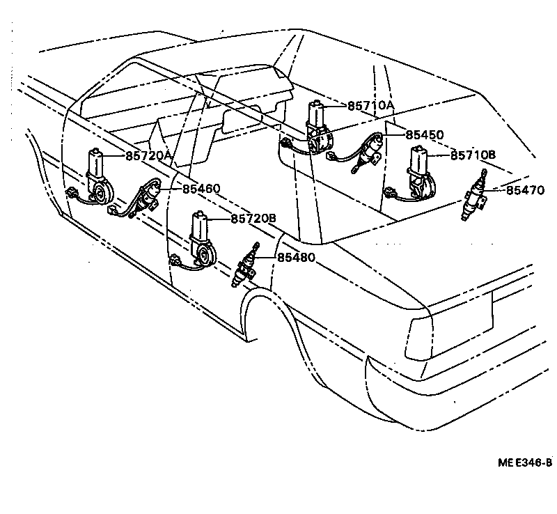 85450-20110 SOLENOID ASSY, DOOR CONTROL, FRONT RH product image