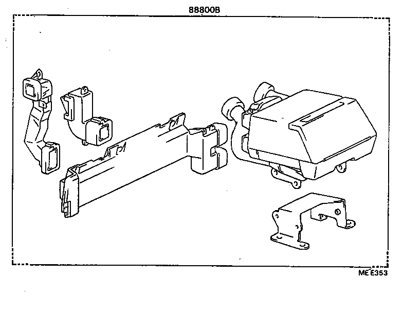 88830-20260 AIR CONDITIONER & ACCESSORY SUB-ASSY, NO.2 product image