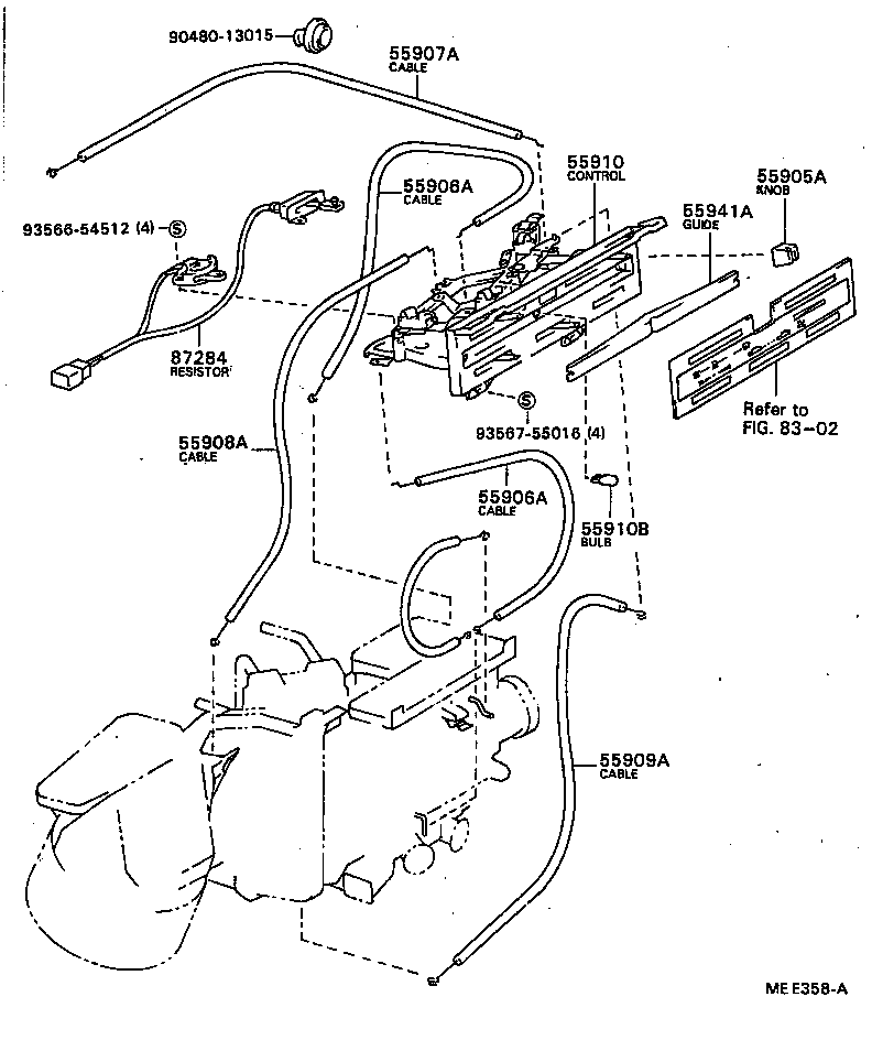 55910-20360 CONTROL ASSY, HEATER OR BOOST VENTILATOR product image