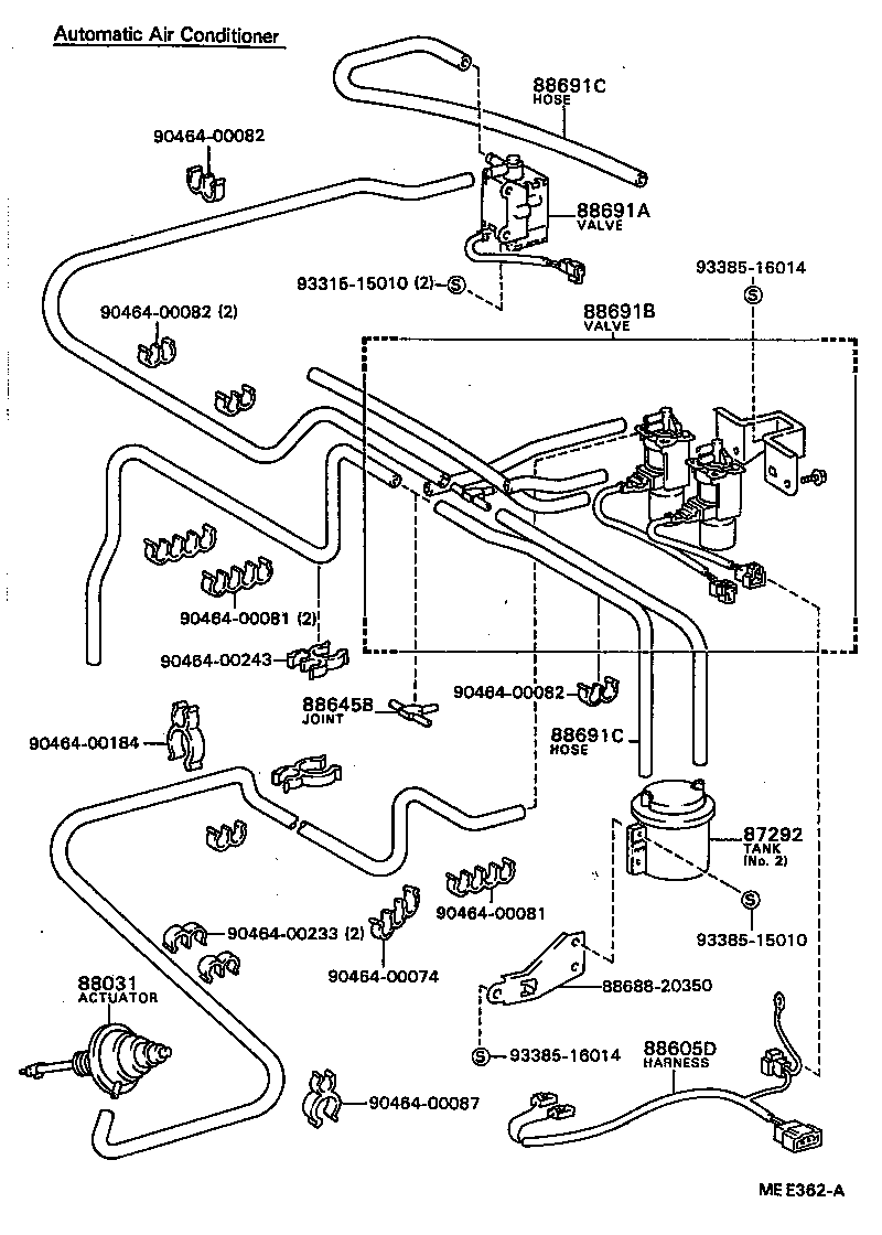 88689-32040 HOSE, VACUUM (FOR IDLE UP DEVICE), NO.1 product image