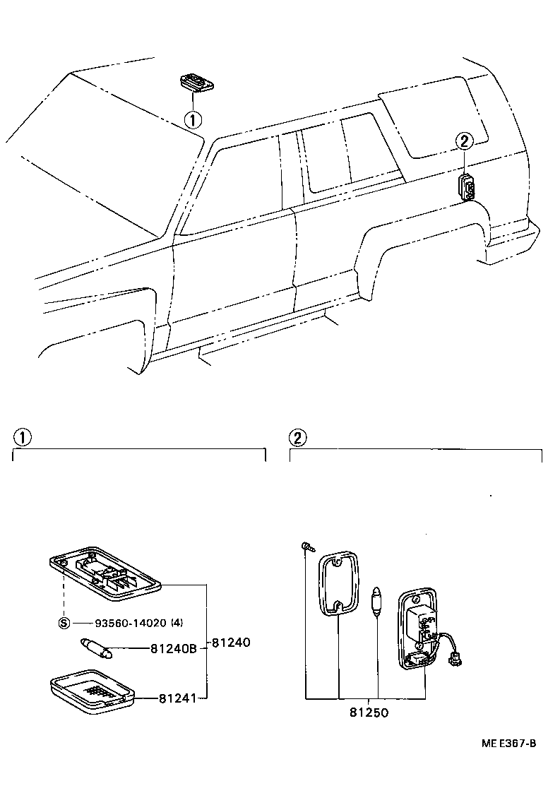 Toyota 81240-20060-43 LAMP ASSY, ROOM, NO.1