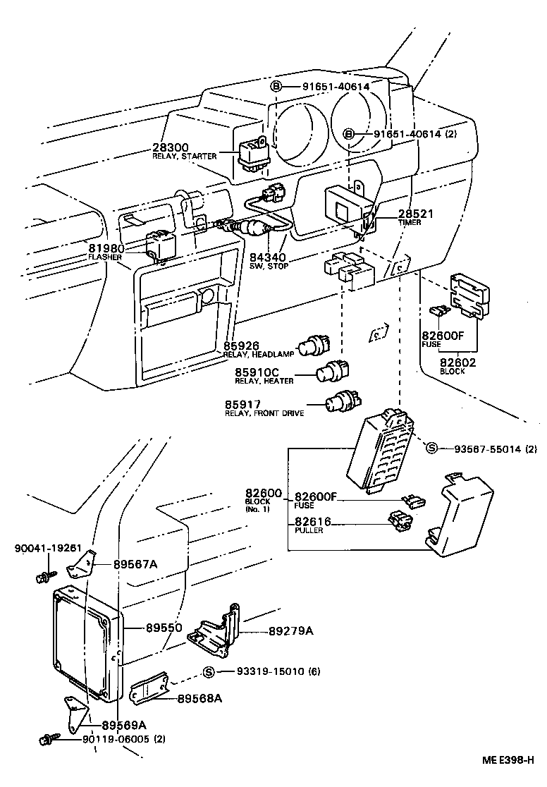 89559-60050 BRACKET, EMISSION COMPUTER, NO.2 product image