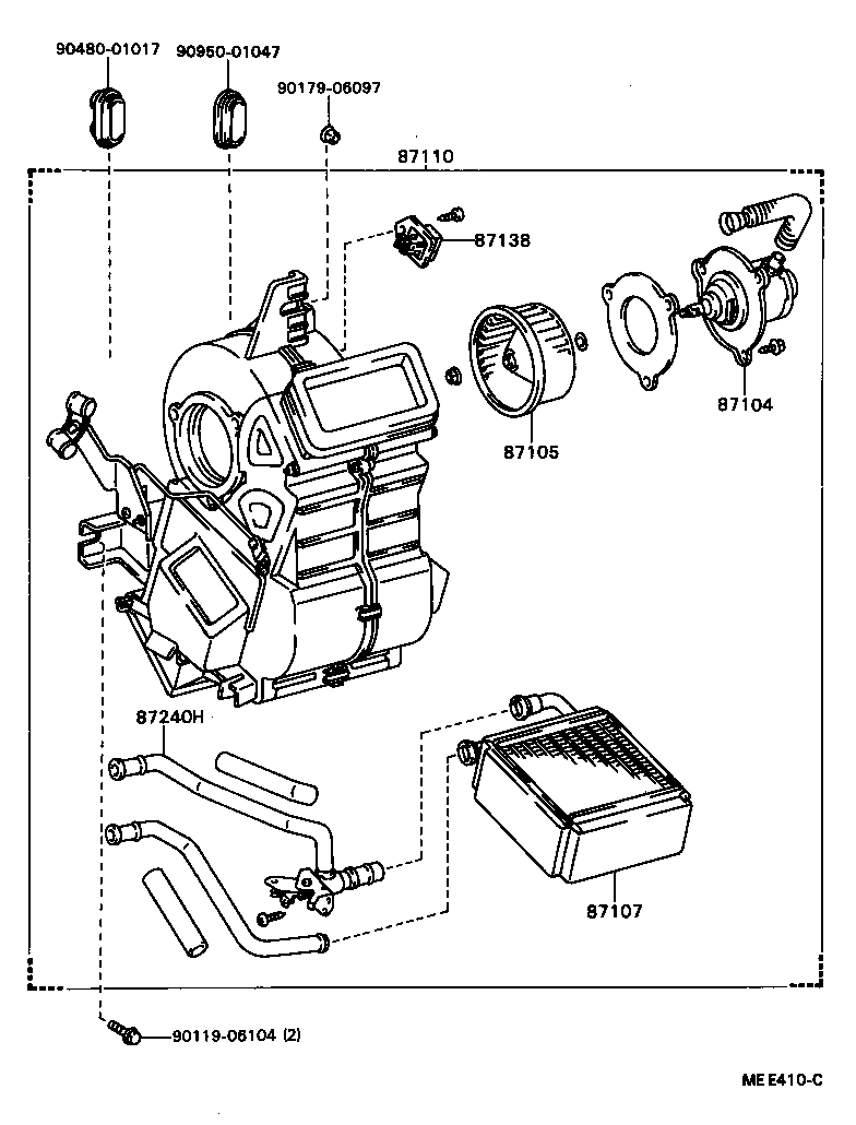87107-87604 UNIT SUB-ASSY, HEATER RADIATOR product image