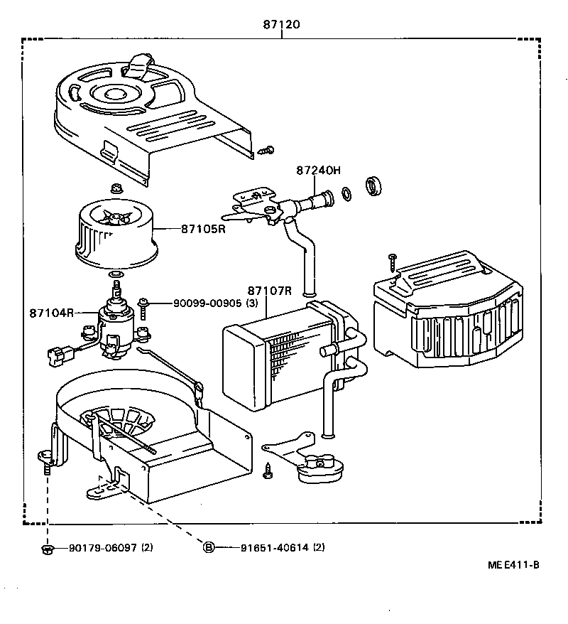 87107-87604 UNIT SUB-ASSY, HEATER RADIATOR product image