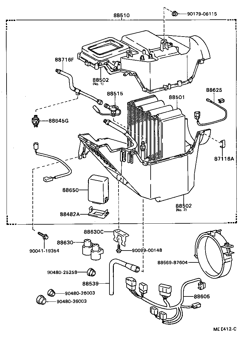 88539-87604 HOSE, COOLER UNIT DRAIN, NO.1 product image