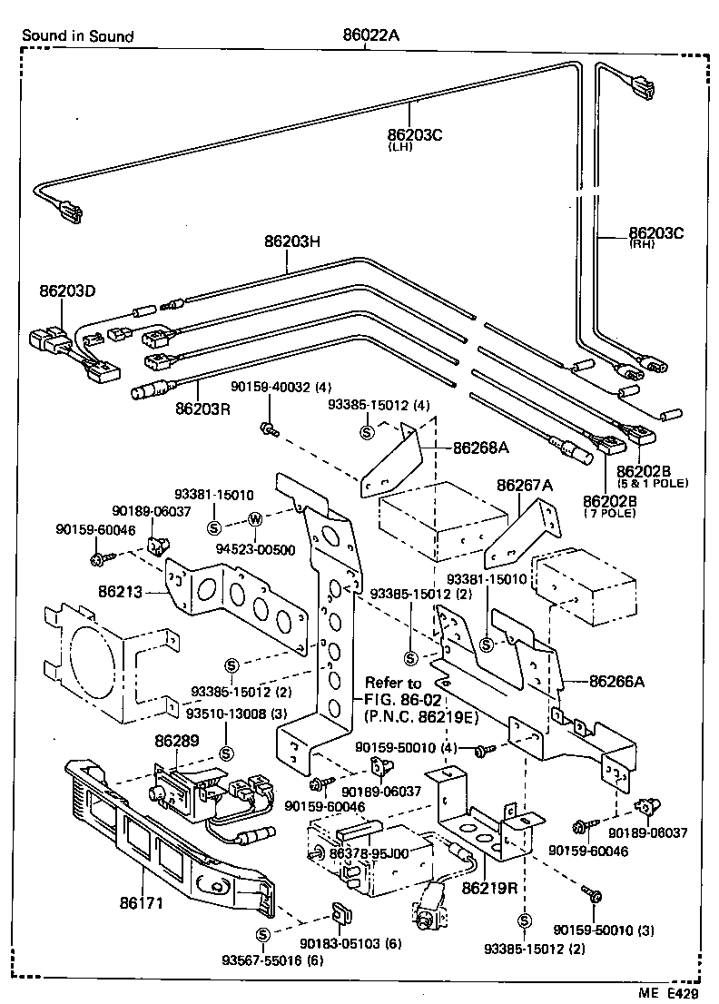 86202-95J03 WIRE, STEREO COMPONENT, NO.1 product image