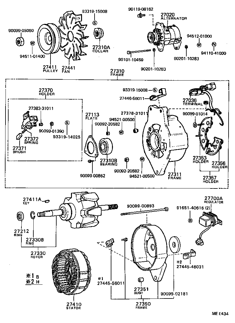 27020-56032 ALTERNATOR ASSY product image