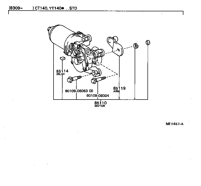 85160-20210 LINK ASSY, WINDSHIELD WIPER product image