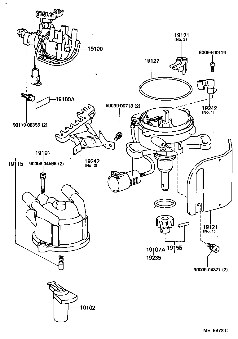 19101-16150 CAP SUB-ASSY, DISTRIBUTOR product image