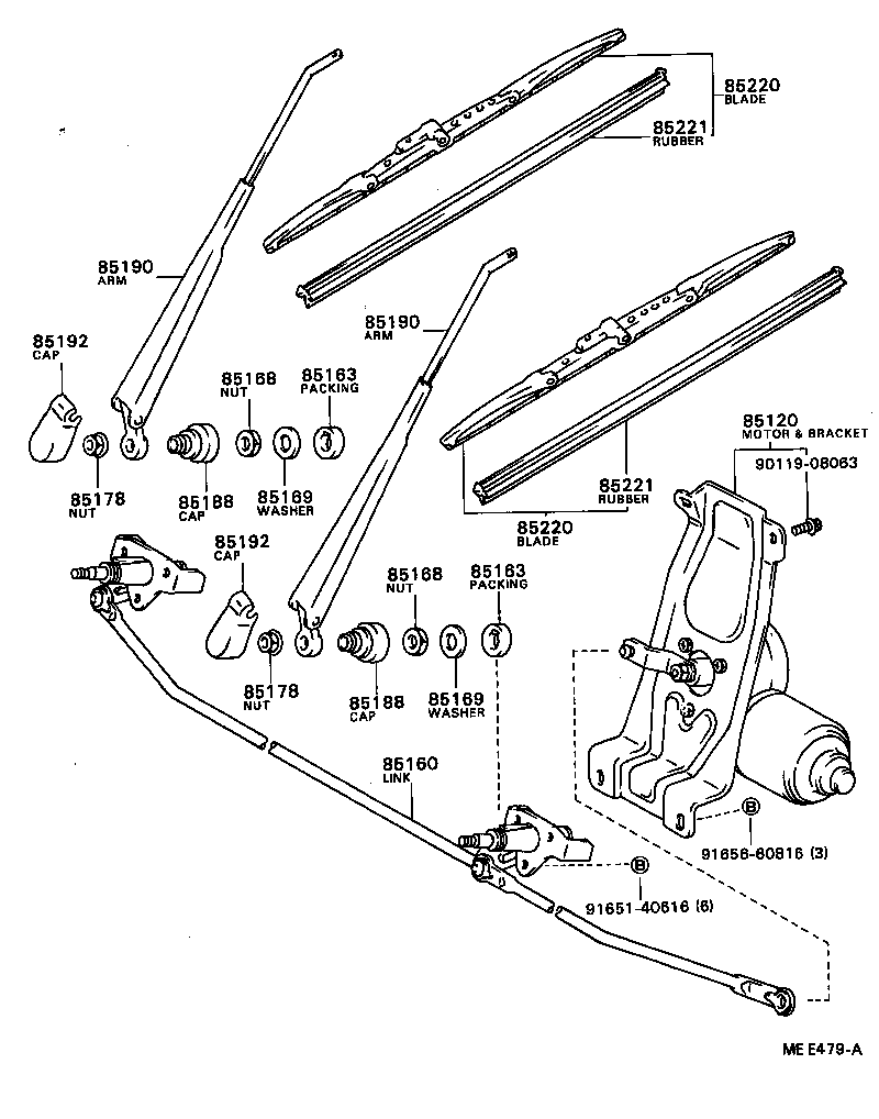 85178-90B00 CAP, WINDSHIELD WIPER PIVOT, NO.1 product image