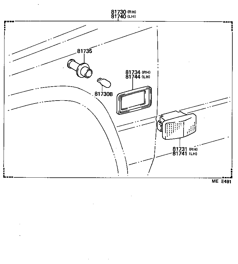 81731-17010 LENS, SIDE TURN SIGNAL LAMP, RH product image