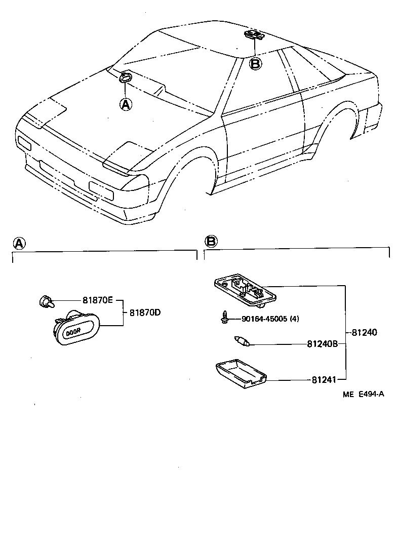 81850-17010 LAMP ASSY, KEY CYLINDER product image
