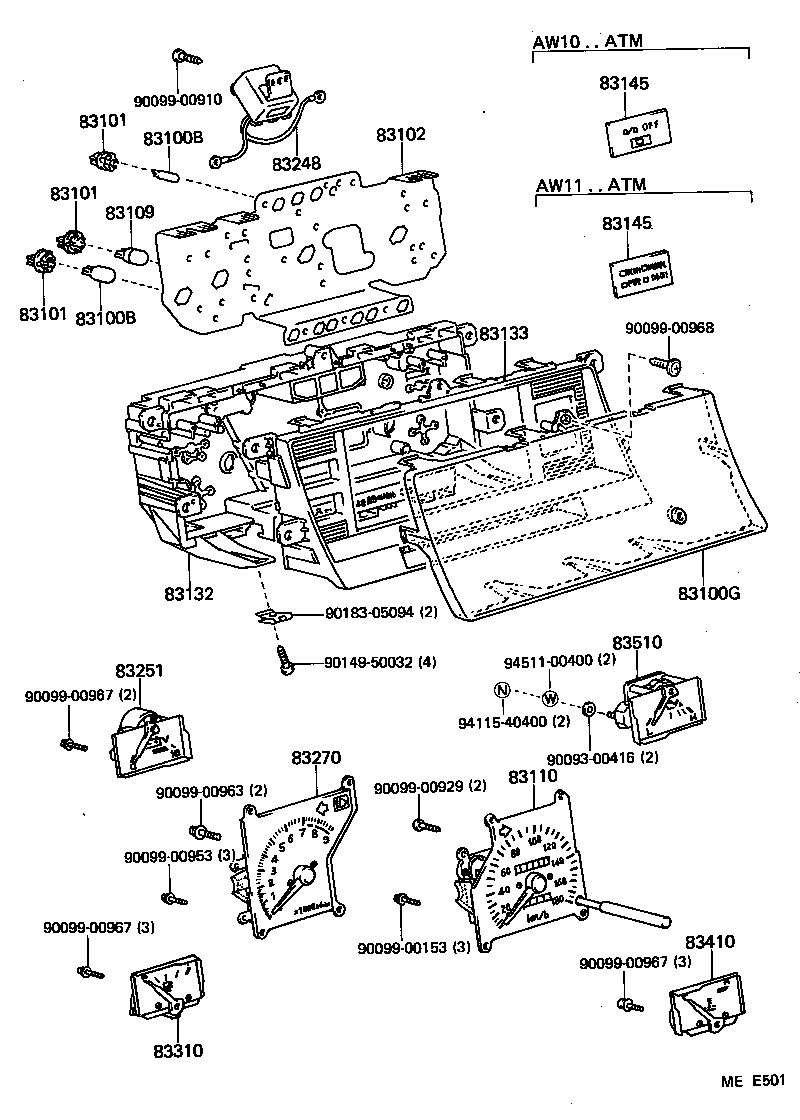 83132-17010 CASE, COMBINATION METER product image
