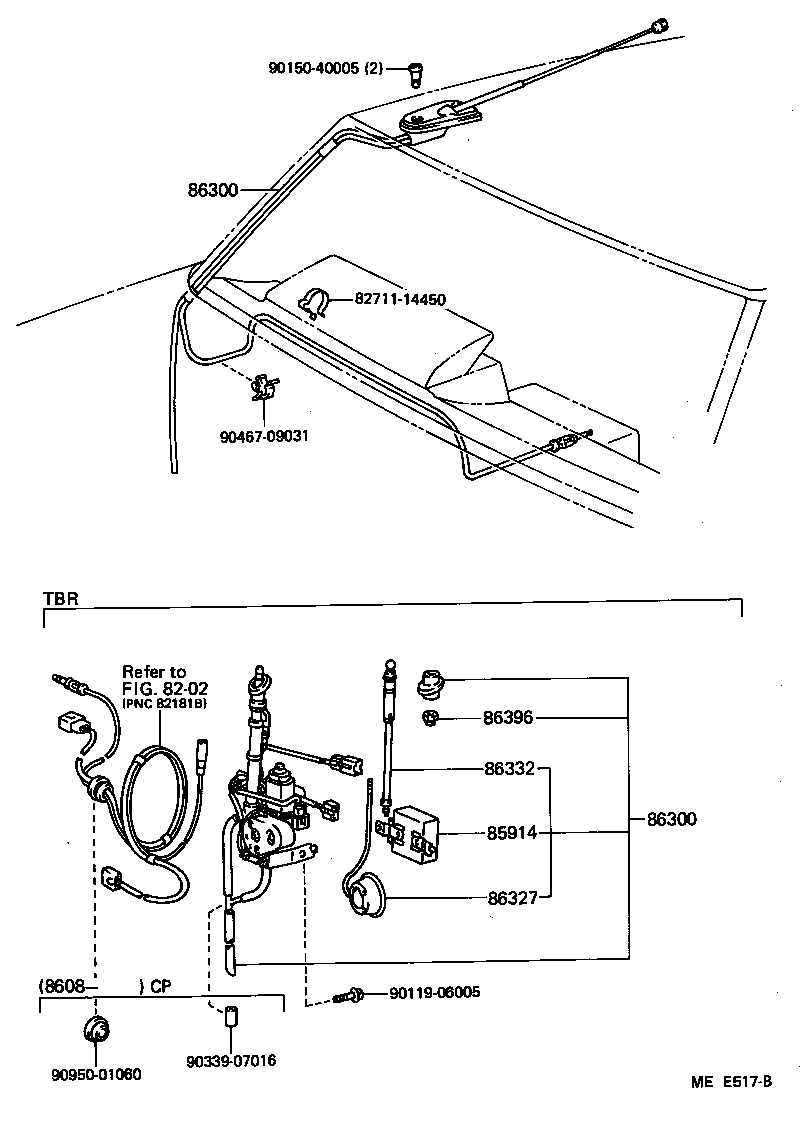 86300-17070 ANTENNA ASSY, W/HOLDER product image