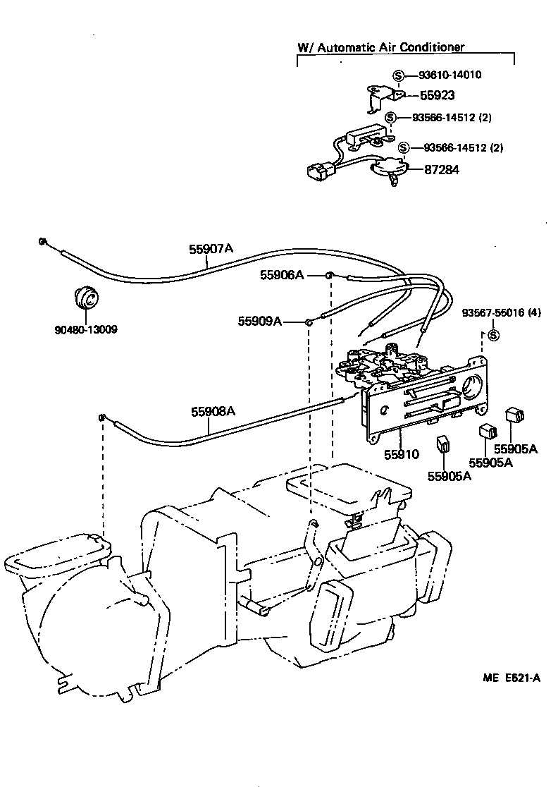 55907-17010 CABLE SUB-ASSY, WATER VALVE CONTROL product image