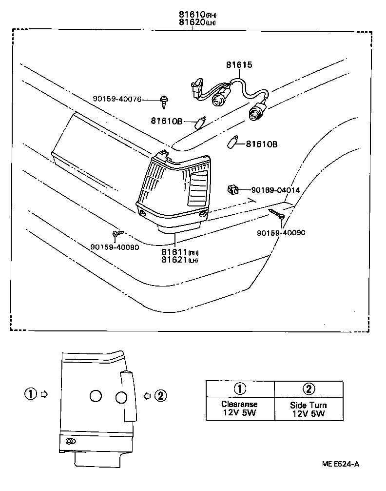 81615-32020 SOCKET AND WIRE, CLEARANCE LAMP product image