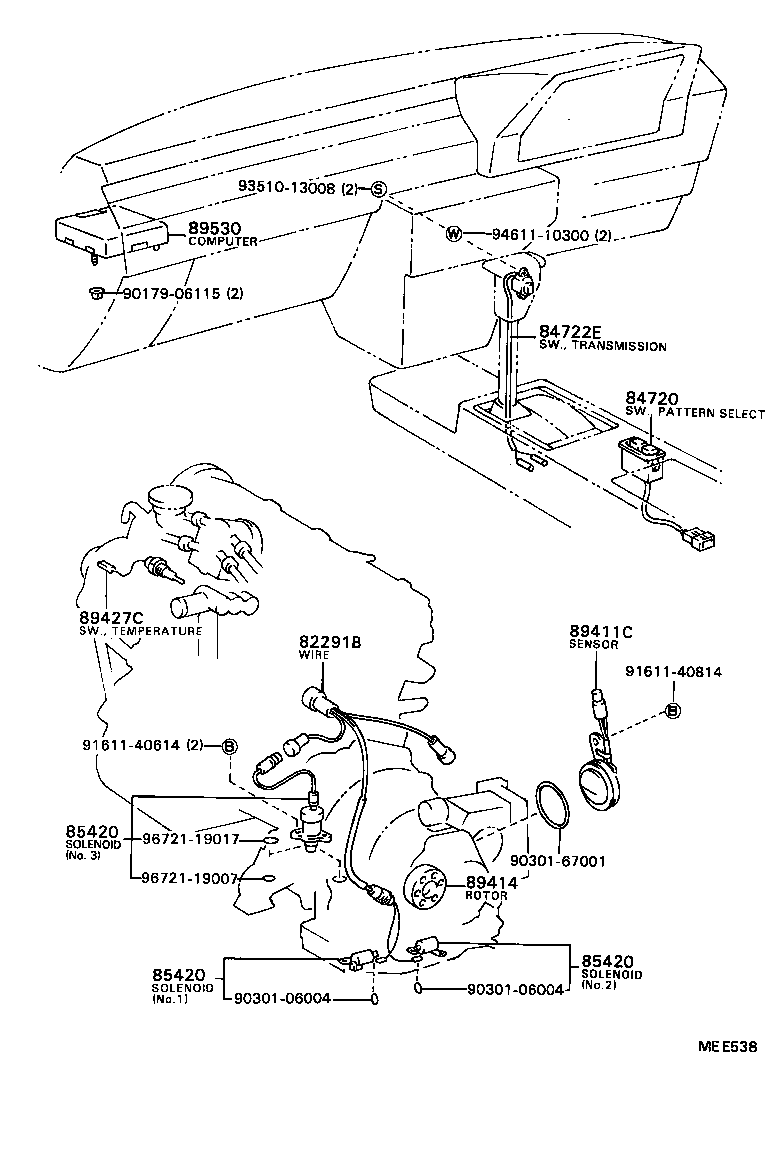 89530-32010 COMPUTER ASSY, TRANSMISSION CONTROL product image