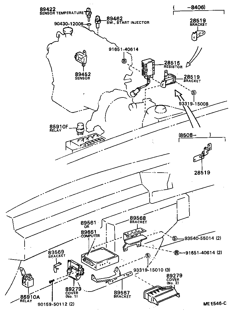 89559-32010 BRACKET, FUEL INJECTION COMPUTER product image