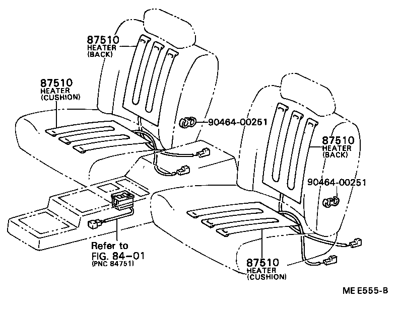 87510-32020 HEATER ASSY, SEAT product image