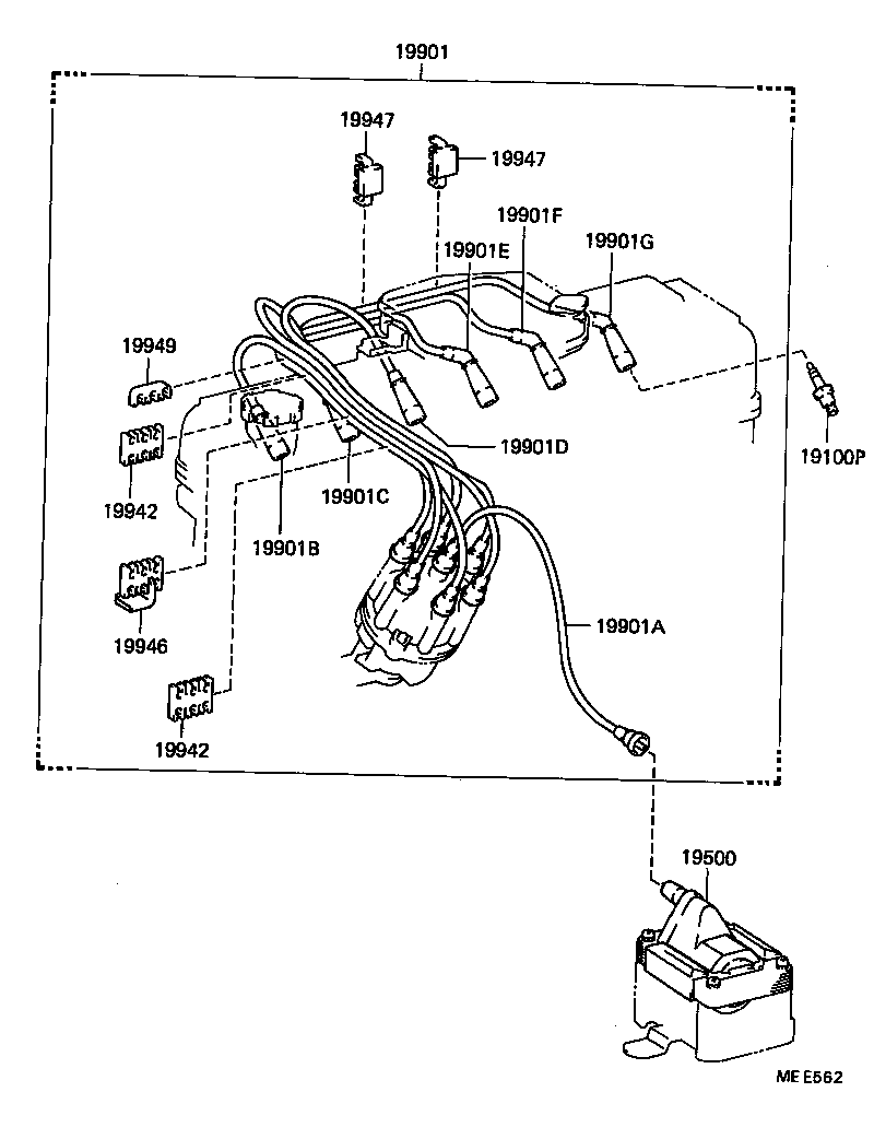 19968-70010 BRACKET, IGNITION COIL product image