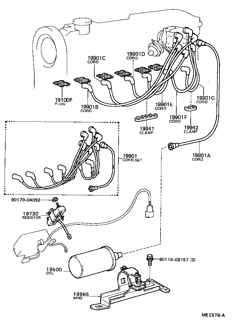 19850-54071 PLUG ASSY, GLOW product image