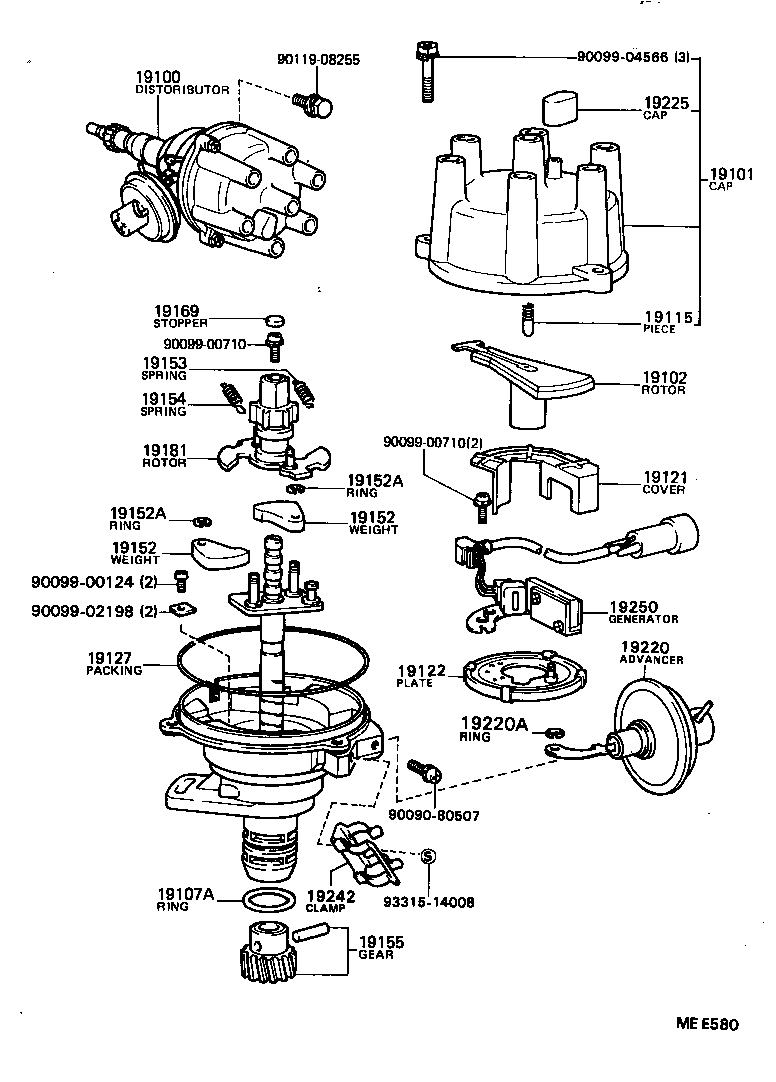 19100-35160 DISTRIBUTOR ASSY product image