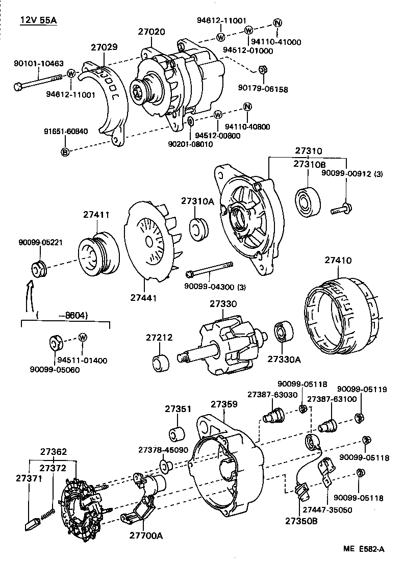 27060-63070 ALTERNATOR ASSY product image