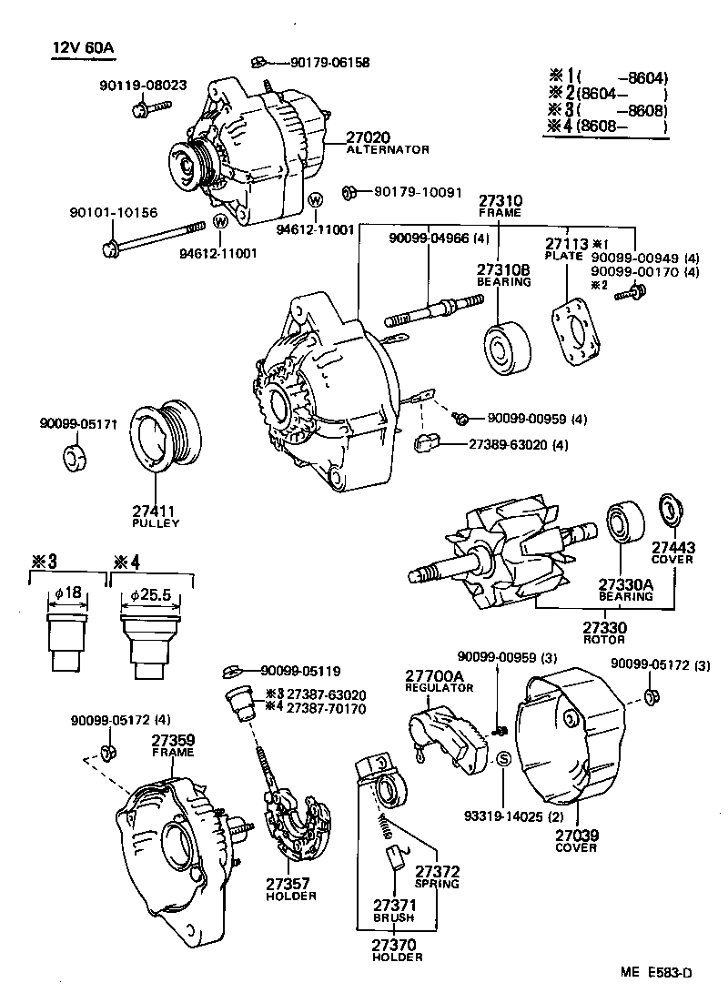 27060-63070 ALTERNATOR ASSY product image