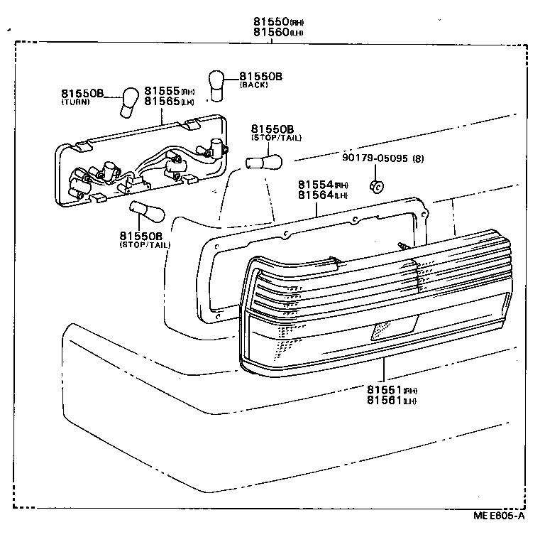 81551-22650 LENS, REAR COMBINATION LAMP, RH product image