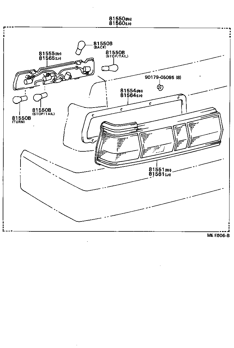 81551-22650 LENS, REAR COMBINATION LAMP, RH product image
