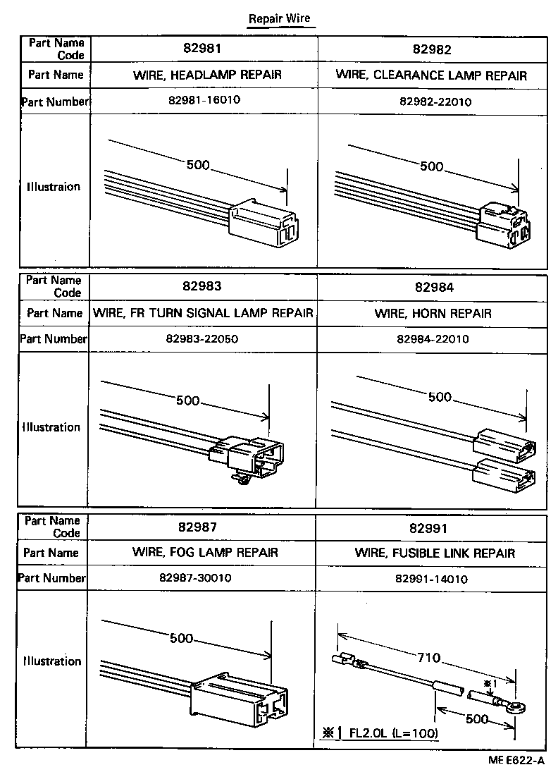82151-22111 WIRE, FRONT DOOR, RH product image
