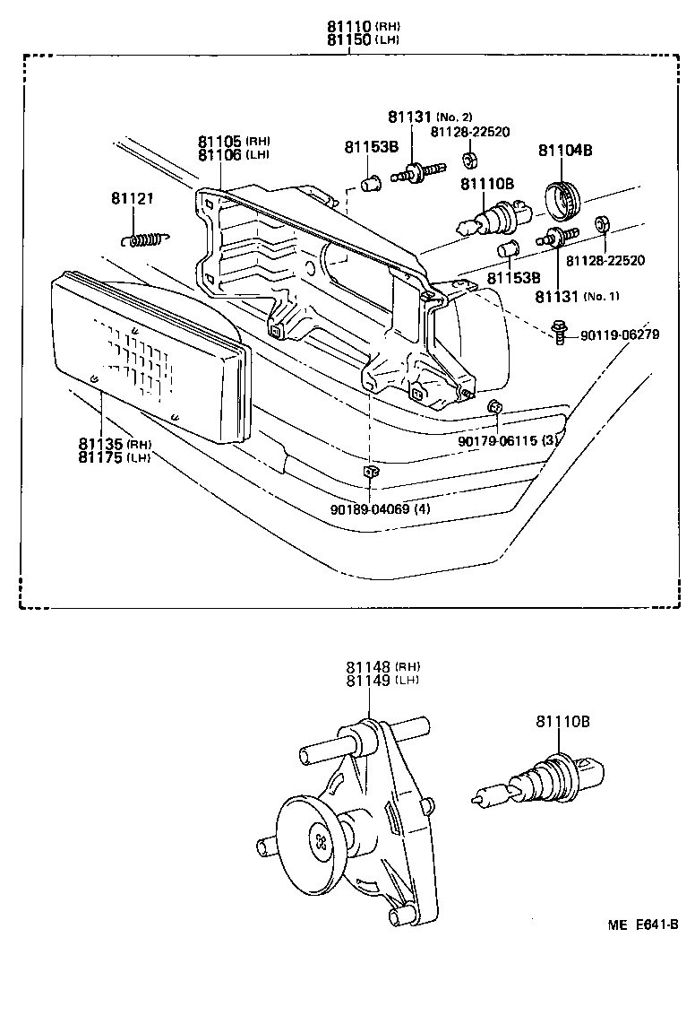 Toyota 81150-80409 HEADLAMP ASSY, LH