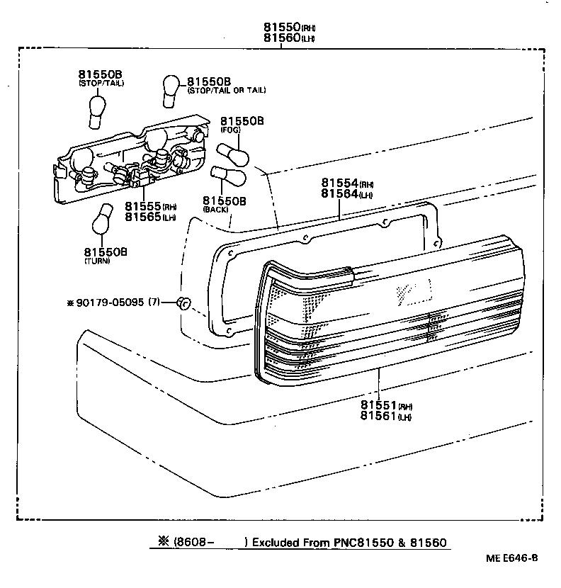 81551-22650 LENS, REAR COMBINATION LAMP, RH product image
