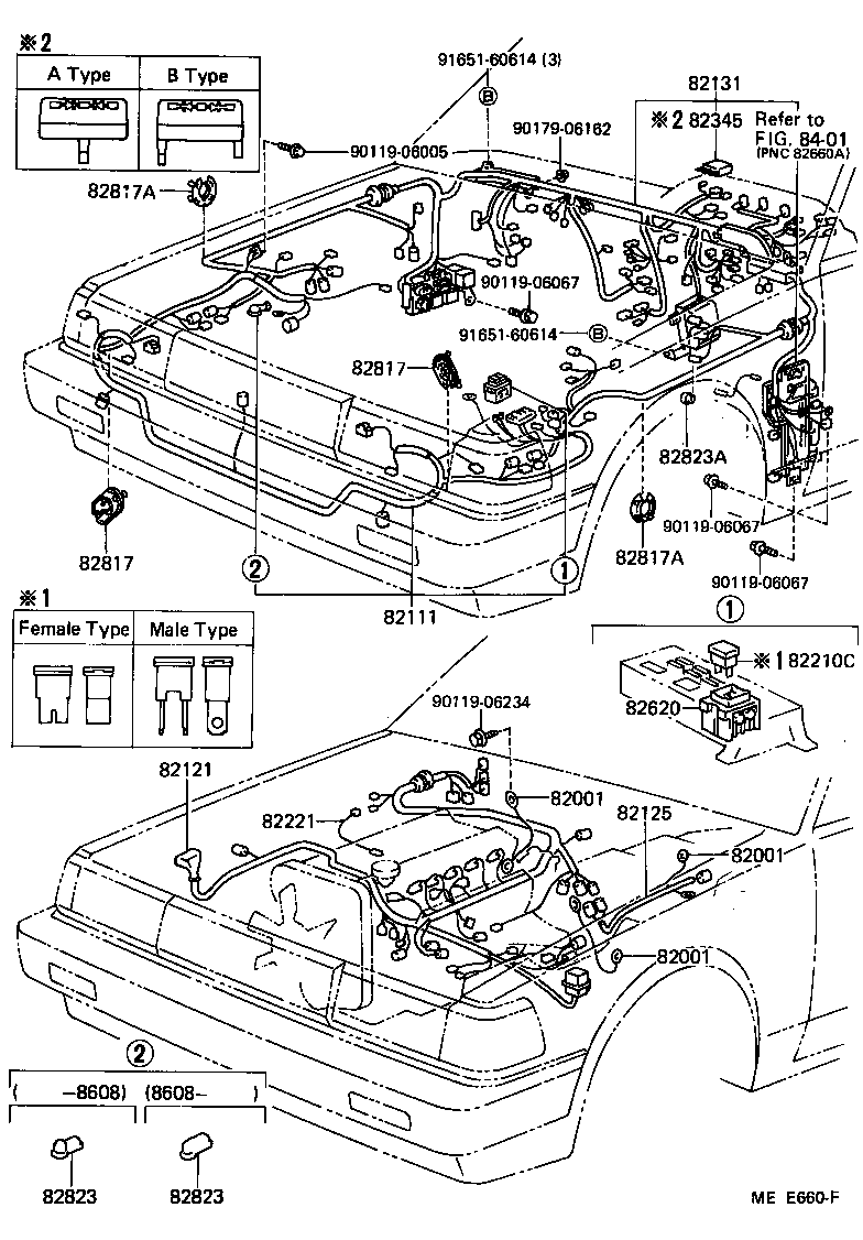 Toyota 82181-22060 WIRE, LUGGAGE ROOM, NO.1