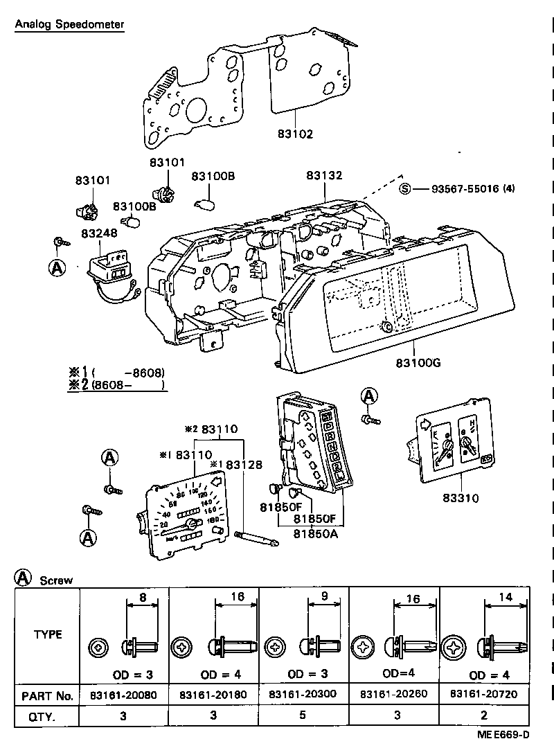 83131-22430 DIAL, METER, NO.1 product image