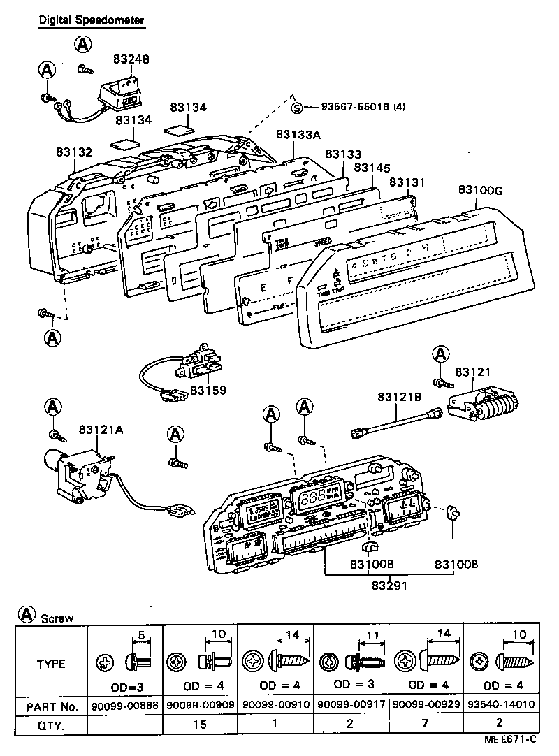 83131-22430 DIAL, METER, NO.1 product image