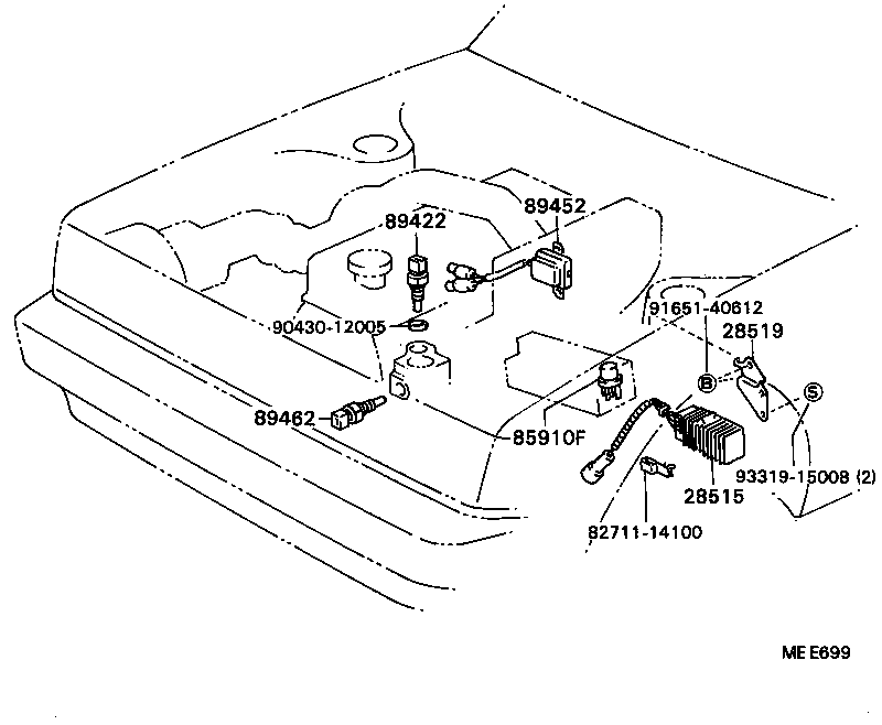 89669-22140 BRACKET, ENGINE CONTROL COMPUTER, NO.3 product image