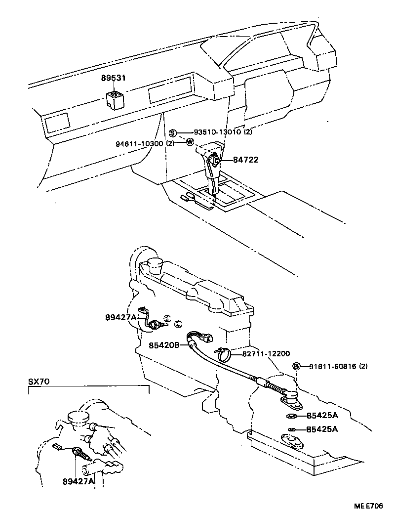 84720-22040 SWITCH ASSY, PATTERN SELECT product image
