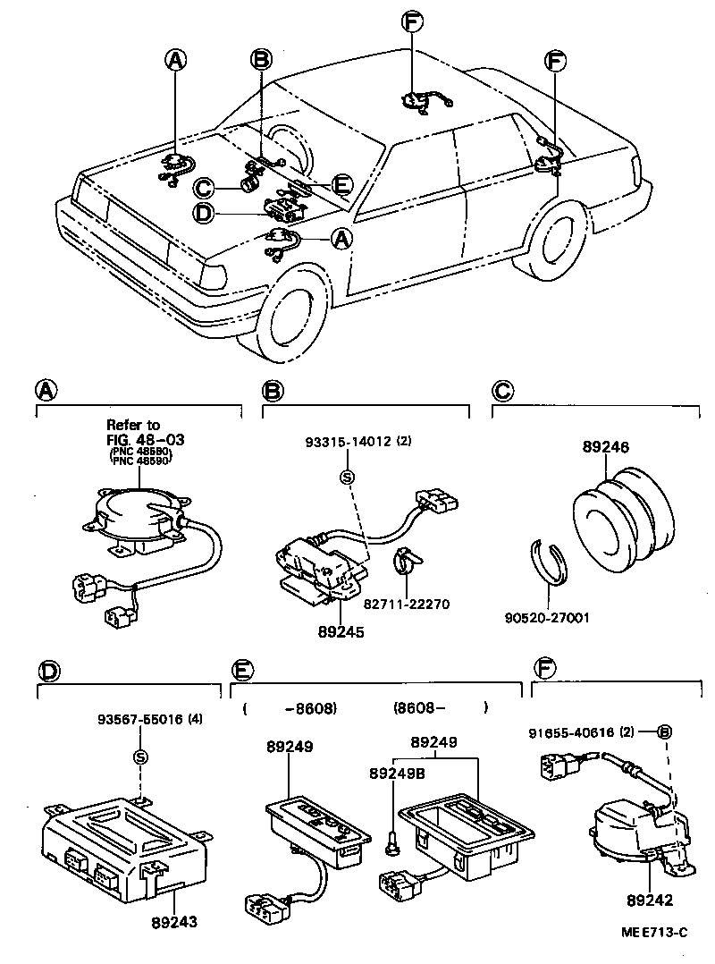 89245-22020 SENSOR, STEERING product image