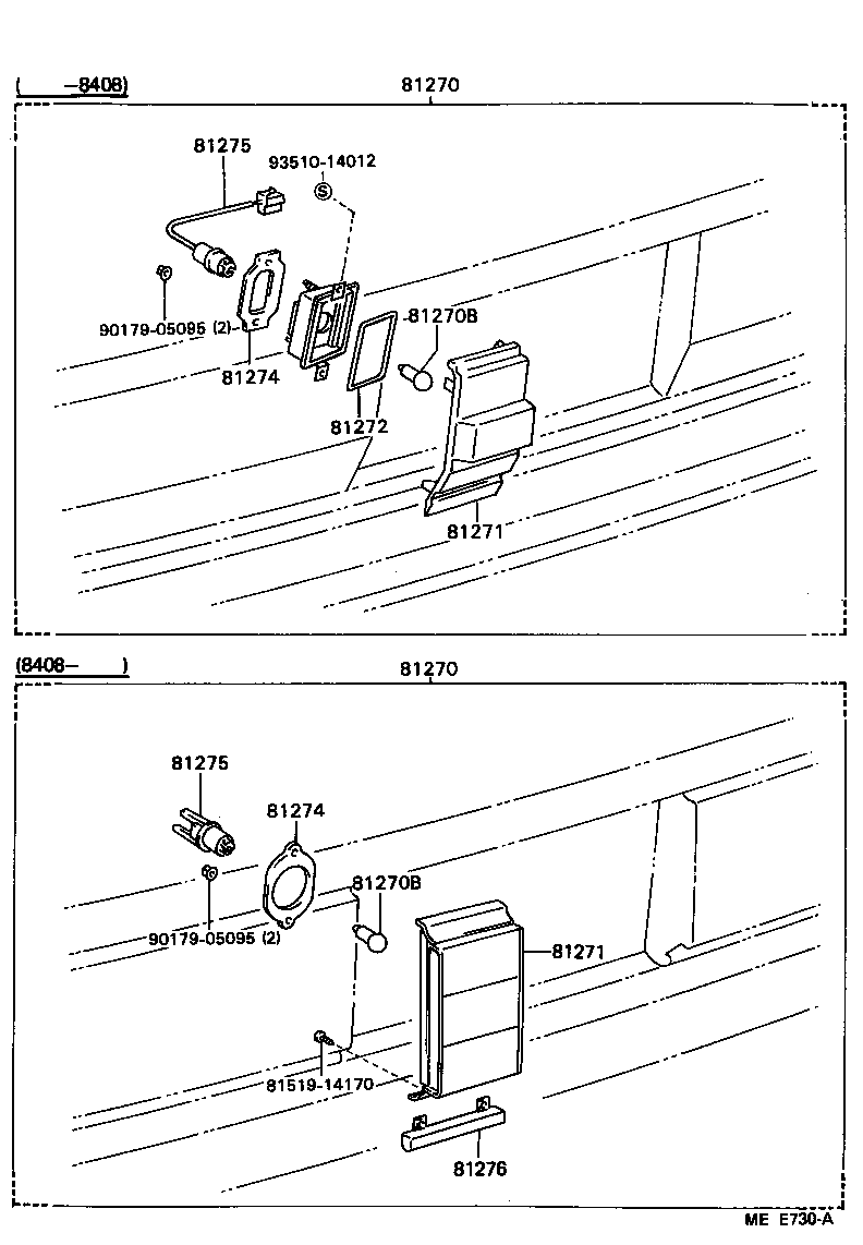 Toyota 81275-32070 SOCKET AND WIRE, LICENSE PLATE LAMP
