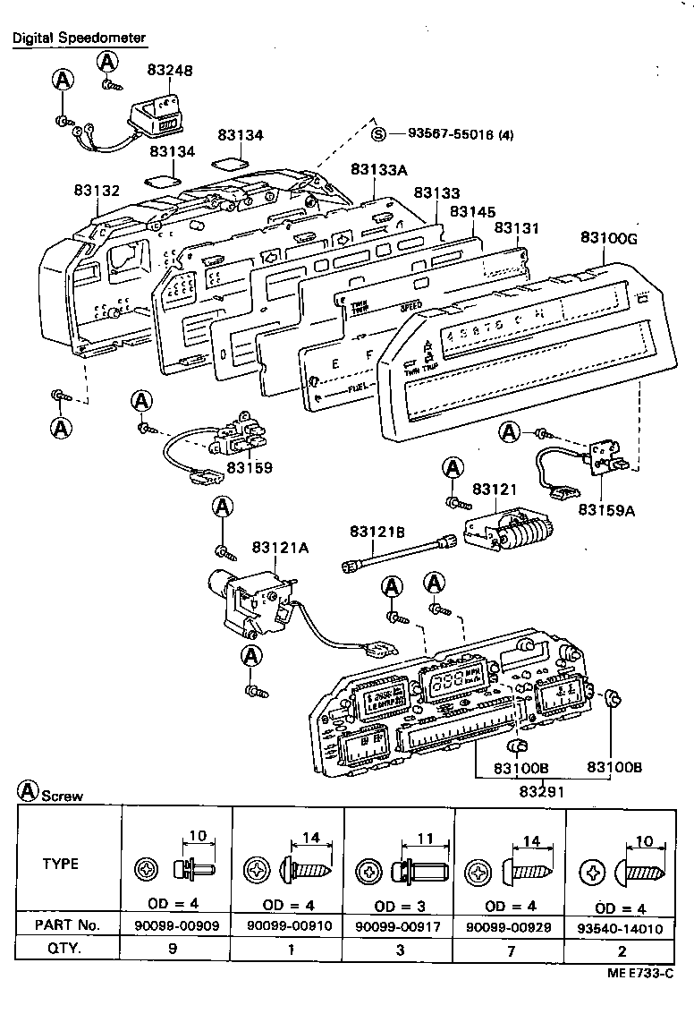 83131-22550 DIAL, METER, NO.1 product image