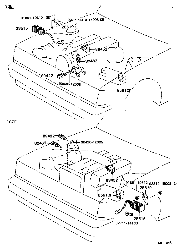 89452-28040 SENSOR, THROTTLE POSITION (FOR E.F.I.) product image