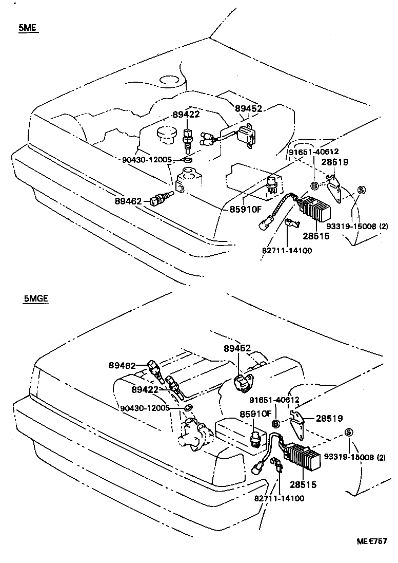 89452-28040 SENSOR, THROTTLE POSITION (FOR E.F.I.) product image