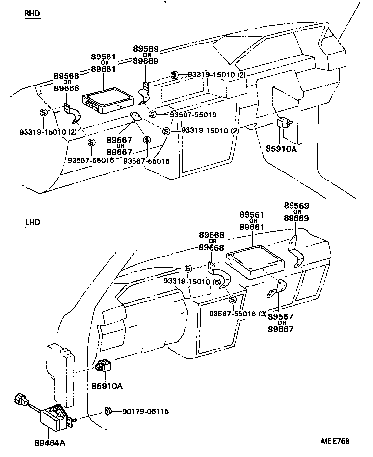 89452-28040 SENSOR, THROTTLE POSITION (FOR E.F.I.) product image