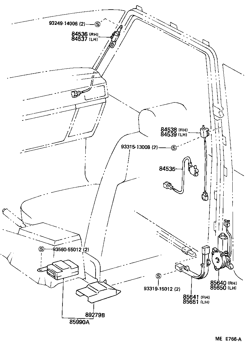 85990-22041 COMPUTER ASSY, SEAT BELT WARNING (FOR PASSIVE BELT) product image