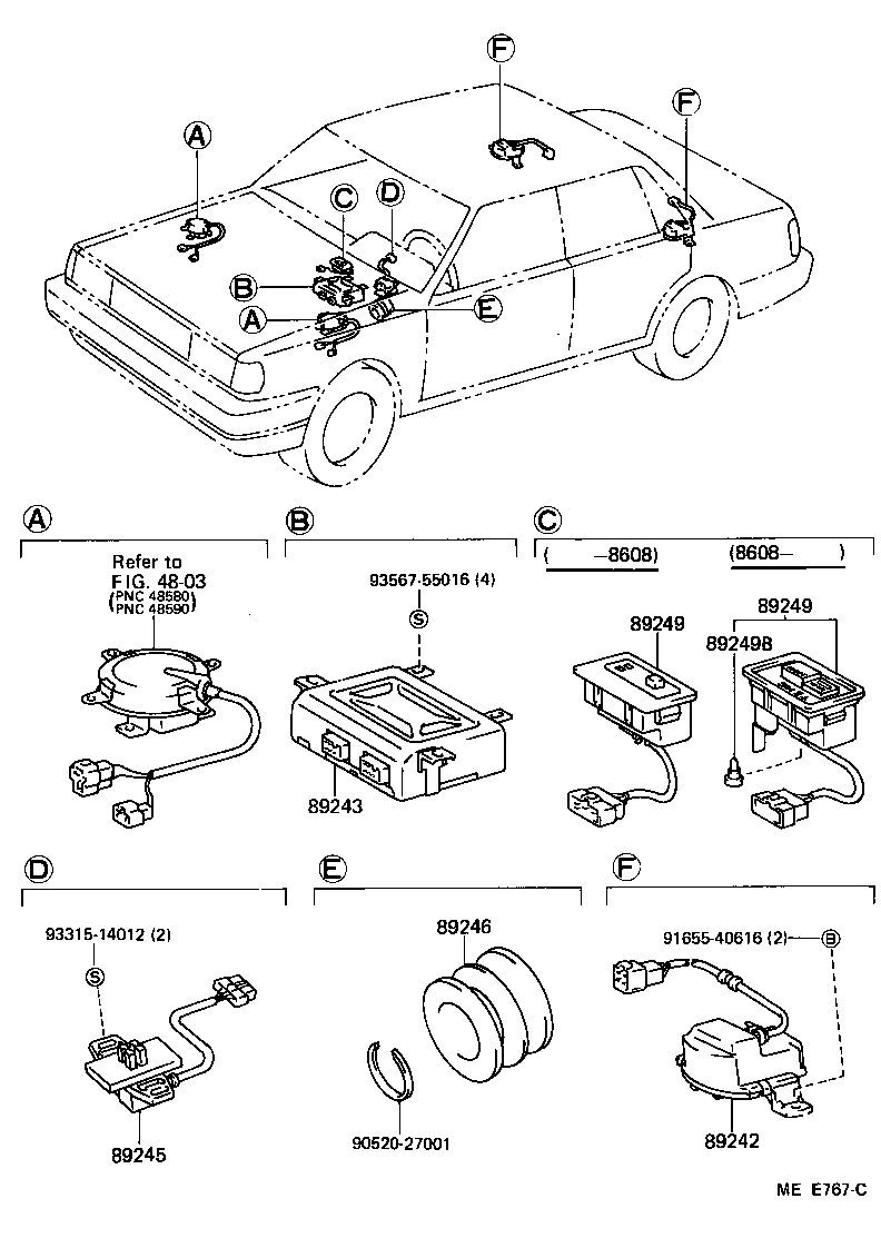 Toyota 89243-22020 COMPUTER, ABSORBER CONTROL