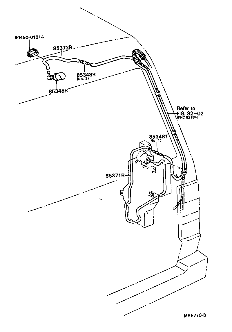 90099-59026 HOSE, REAR WASHER (FROM JOINT TO JOINT OR NOZZLE) product image