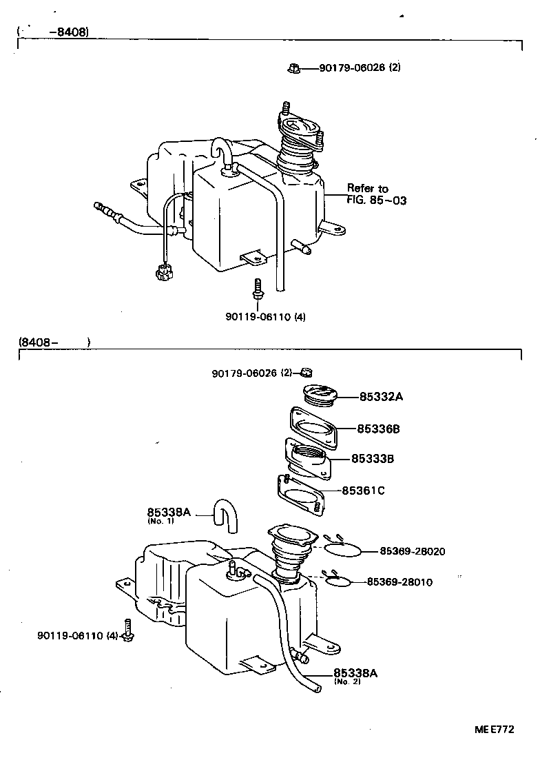 85276-28010 RELAY ASSY, HEADLAMP CLEANER CONTROL product image